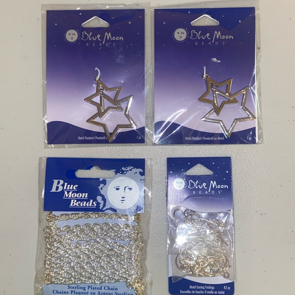 Blue Moon Jewelry Making Findings Chain & Earring Hooks